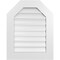 Ekena Millwork Octagonal Top Surface Mount PVC Gable Vent: Functional, w/ 3-1/2"W x 1"P Standard Frame, 22"W x 28"H GVPOT22X2801SF - alternate 1